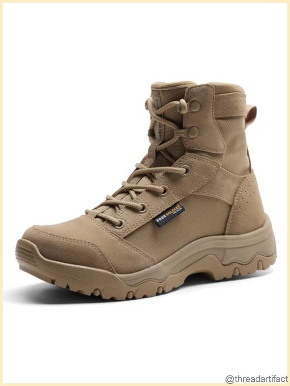 Tactical Hiking Combat Boot Suede Leather Water Repellent Lace-Up